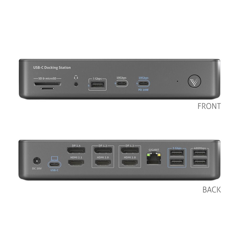 Док станция Purelink Vuelogic VL-D230DL USB-C Docking station - Quad Display DisplayLink ready - 8K